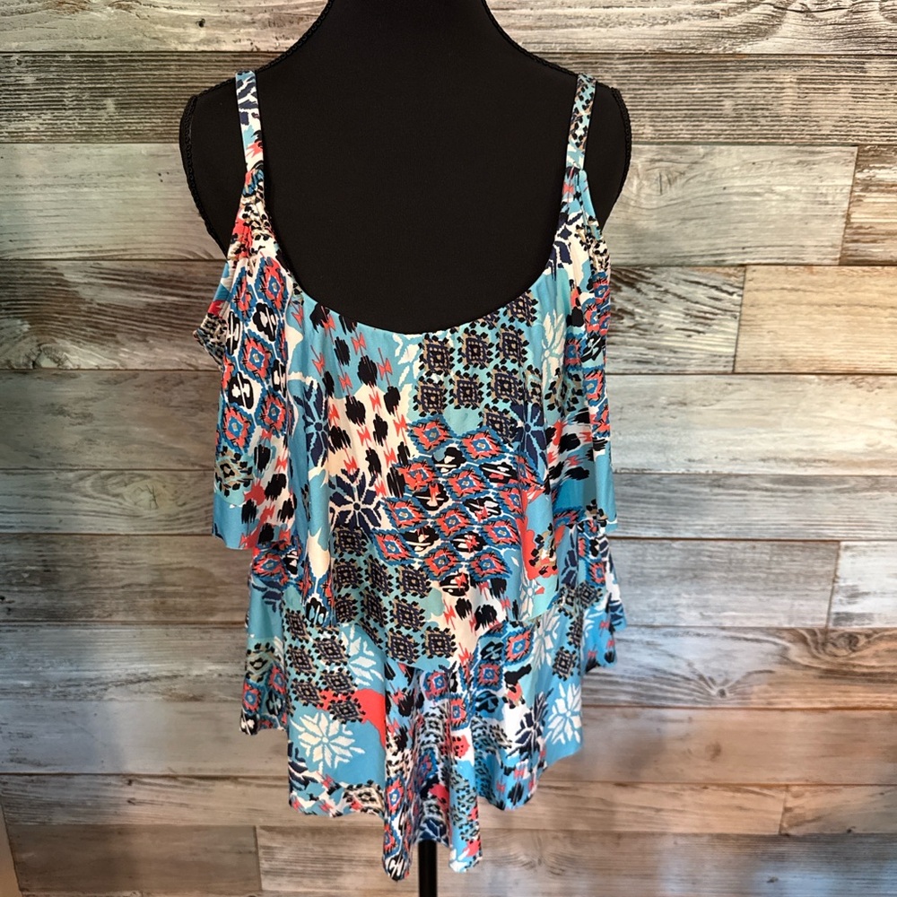 24th & Ocean Multicolor Patterned Bikini Top